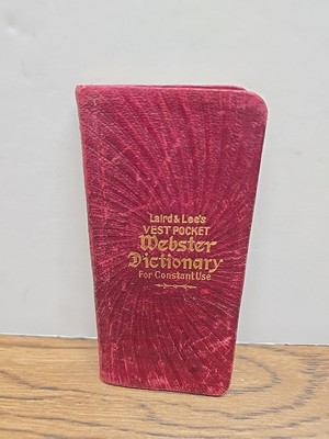Laird & Lee's Vest Pocket Webster Pronouncing Dictionary 30,000 Words 1893-image