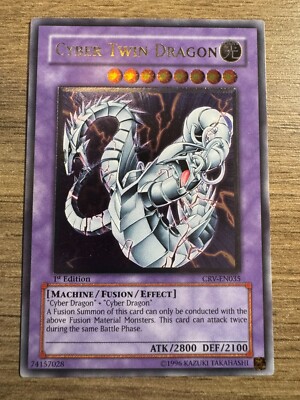 YuGiOh Cyber Twin Dragon - CRV-EN035 - 1st Edition - Ultimate rare - EURO NM!-image