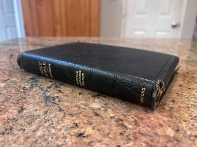 Antique Bible Scofield Reference Edition Leather Oxford University Press 1917-image