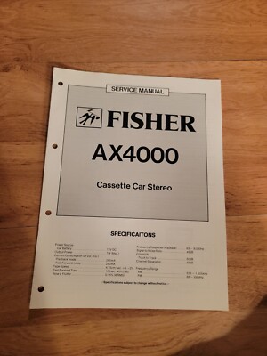 Fisher AX4000 Car Stereo Service Manual repair-image