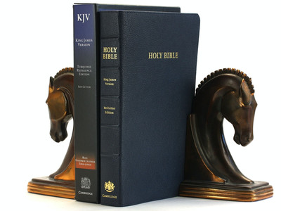 KJV Bible / KJV Turquoise Reference Bible Blue Goatskin Leather 2018-image