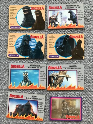 8CARDS Japanese Godzilla Movie BANPRESTO TOHO 1993 1st edition Vintage JAPAN-image
