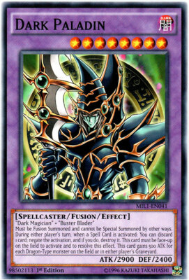 Yugioh Dark Paladin - 1st Edition - NM+ Card-image
