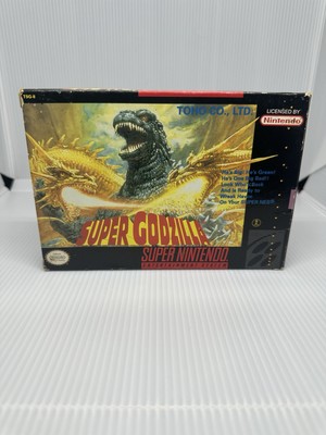 Super Godzilla (1993) SNES Super Nintendo Game CIB Nice-image