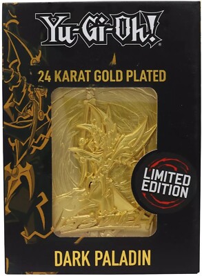 Yu Gi Oh! Dark Paladin 24k Gold-Plated Limited-Edition Card Only 5000 Made Ingot-image