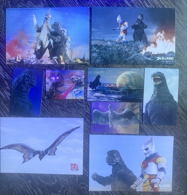 GODZILLA Vintage Postcard Meiji 9 Card Lot TOHO 1972 Jet Jaguar Yamakatsu Lucky-image