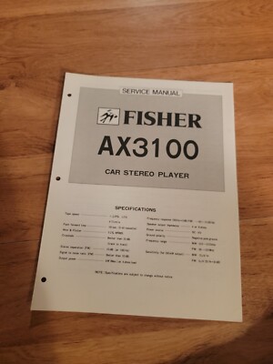 Fisher AX3100 Car Stereo Service Manual repair-image