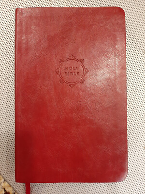 Red Holy Bible NKJV New King James Version Red Letter Thom Nelson Leather Look-image