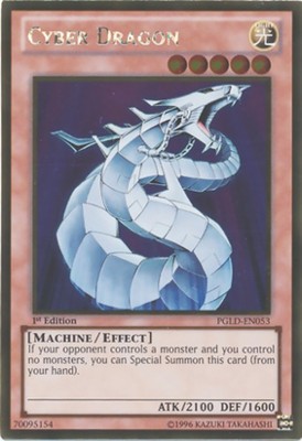Cyber Dragon - PGLD-EN053 - Gold Rare - 1st Edition x1 Lightly Played-image