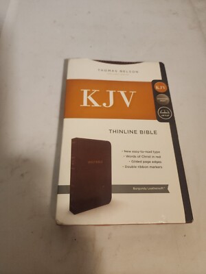 Thomas Nelson KJV Comfort Standard Print Thinline Bible, 2016 Red Leathersoft -image