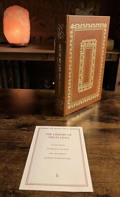 Out Of My Life And Thoughts by Albert Schweitzer Easton Press Leather Bound-image