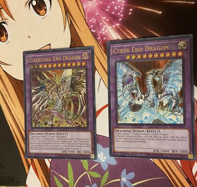 Yugioh Cyber End Dragon Cyberdark End Dragon Misprint Set SDCS-EN041 EN044-image