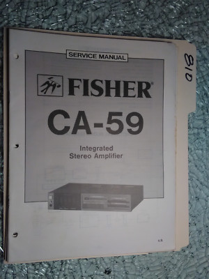 Fisher ca-59 service manual original repair book stereo amp amplifier-image