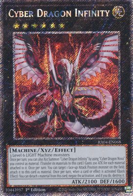 1X NM Cyber Dragon Infinity - RA04-EN068 - Platinum Secret Rare 1st Edition-image