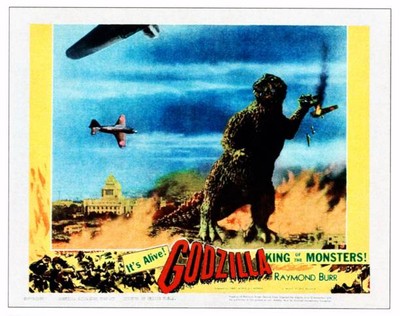 Godzilla Lobby Card KING OF THE MONSTERS 1956 Old Film Movie Photo 1-image