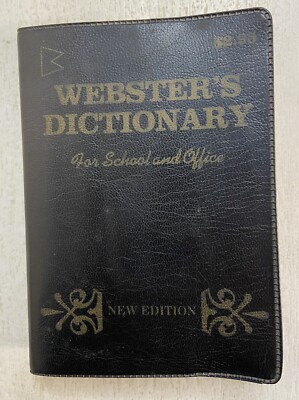 Webster's School & Office Dictionary, 1978 Leather Book ~ Banner Press-image