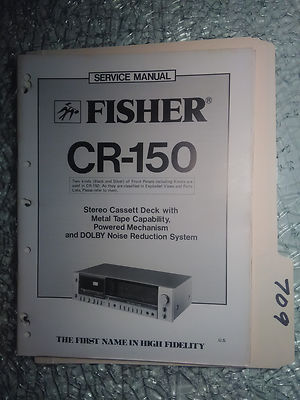 Fisher cr-150 service manual original repair book stereo tape cassette player-image