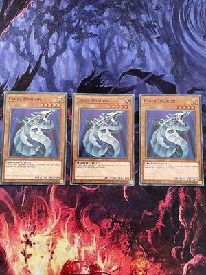 LEDD-ENB01 3x Cyber Dragon 1st Edition YuGiOh Card-image