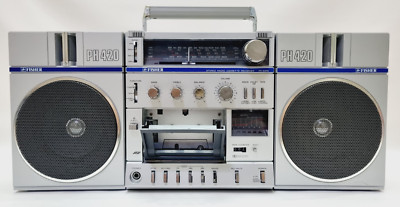 Vintage FISHER Boombox PH-420K 🌈 RARE 🌈 Cassette Ghetto-Blaster For Parts only-image