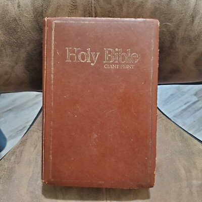 1976 Bible Nelson Giant Print Red King James Version References Leather 882BR-image