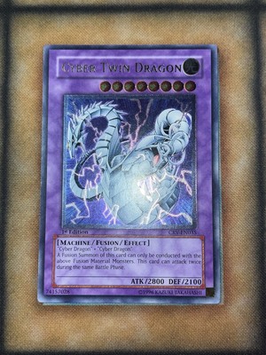 Yugioh Cyber Twin Dragon CRV-EN035 1st Edition Ultimate Rare MINTY-image