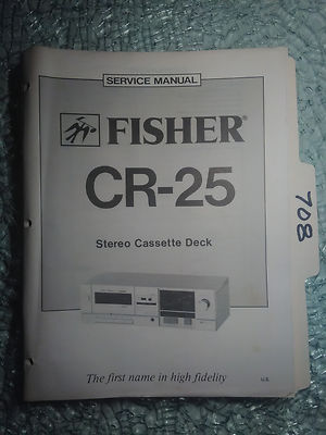 Fisher cr-25 service manual original repair book stereo tape cassette player-image