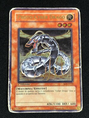 YUGIOH PROTO-CYBER DRAGON SOI-EN010 1ST ULTIMATE HP/CREASES ITALIAN-image