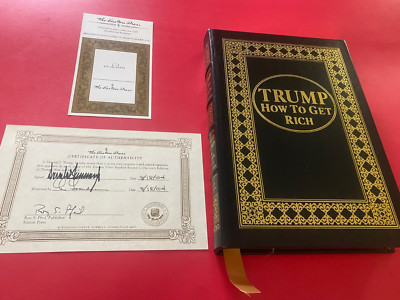 Easton Press “How To Get Rich” Signed Edition President Donald J. Trump COA 47th-image