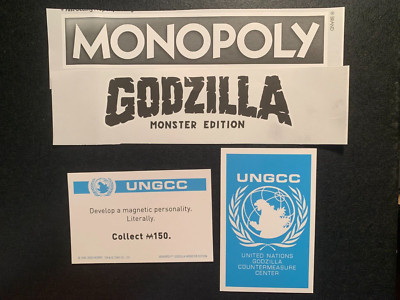 Monopoly Godzilla DEVELOP A MAGNETIC PERSONALITY CARD UNGCC GAME REPLACEMENT-image