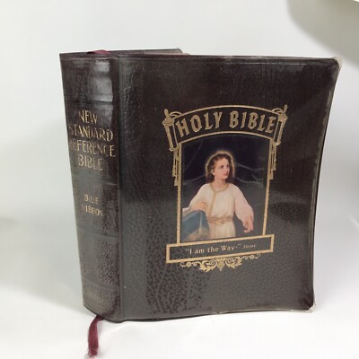 VTG Reference Holy Bible KJV 1950s Red Letter Old & New Testaments Indexed As Is-image