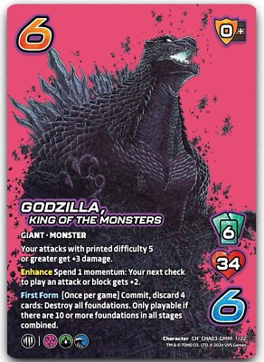 Godzilla Universus Card - Foil NM Godzilla, King of the Monsters-image