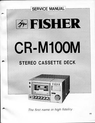 VINTAGE FISHER SERVICE MANUAL STEREO CASSETTE DECK MODEL CR-M100M-image