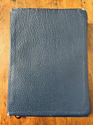 Kirkbride Thompson Chain Reference Bible KJV Navy Leather Cover 1988 1st Print-image