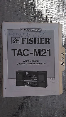 Fisher tac-m21 service manual original repair book stereo radio record player-image