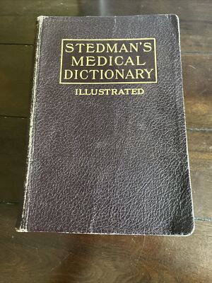1933 STEDMAN'S MEDICAL DICTIONARY ILLUSTRATED 12TH REVISED EDITION LEATHER-image