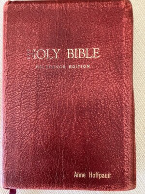Holy Bible King James Version Center References Red Letter Genuine Leather-image