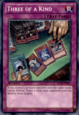 1st Ed Three of a Kind SDCR-EN031 Yugioh-image