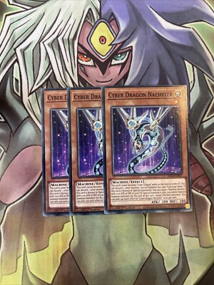 SDCS-EN007 x3 Cyber Dragon Nachster Common Excellent Condition Yugioh-image