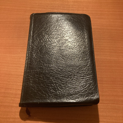 New American Standard Bible Genuine Cowhide Black Leather Reference Moody 1975-image