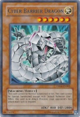 Yugioh - Cyber Barrier Dragon - Rare - NM - Free Holographic Card-image