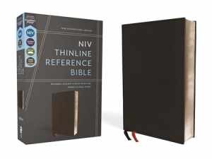 NIV, Thinline Reference Bible (Deep - Leather Bound, by Zondervan - Very Good-image
