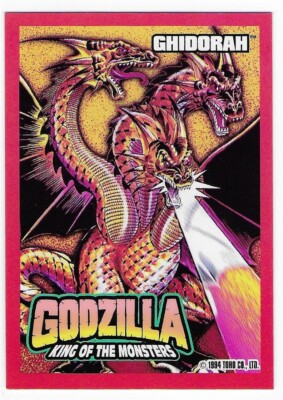 GODZILLA KING OF MONSTERS CARD #4 TRENDMASTERS TOY INSERT CARD TOHO 1994-image