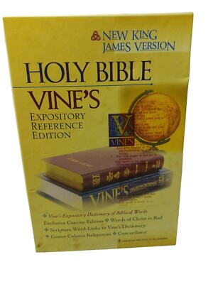 Holy Bible Vine's Expository Reference Edition  Nelson 3006BLeather NKJV thumbpr-image