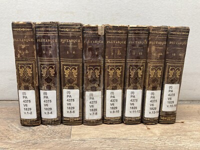 1829 8 Books/16 Vol Les Vies Des Hommes Illustres de Plutarque Nouvelle Edition-image