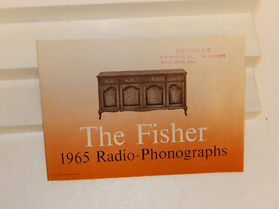 FISHER RADIO THE FISHER 1965 RADIO - PHONOGRAPHS BRIEF GUIDE BROCHURE-image