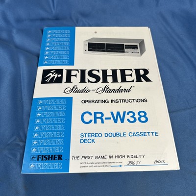 Vintage Operating Instructions Fisher CR-W38 Stereo Double Cassette Deck-image