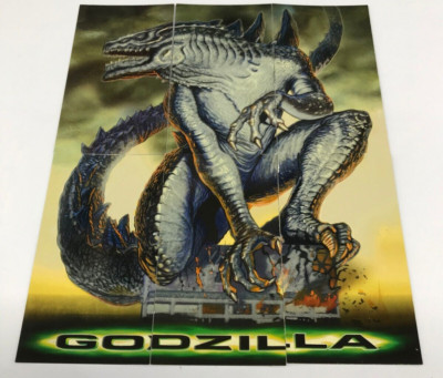 Inkworks Godzilla Widevision Movie Trading Card Glow In Dark Puzzle 6-card set-image