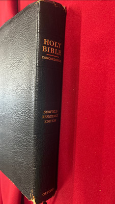 Vintage 1945 Holy Bible Concordance Oxford Scofield Reference Edition Leather-image