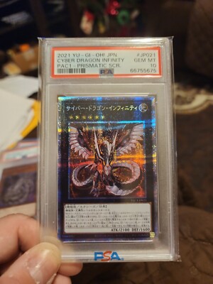 Psa10 Cyber Dragon Infinity Pac1-Jp021 GEM MINT!! YUGIOH Prismatic Secret Rare -image