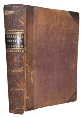 1849, BENJAMIN FRANKLIN, HIS AUTOBIOGRAPHY, HIS LIFE AND SERVICES, LEATHERBOUND-image